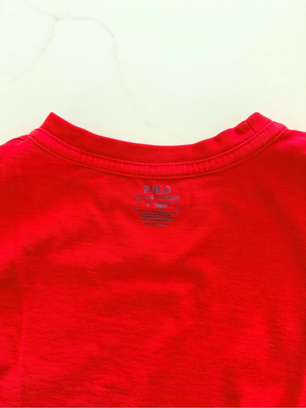 Polo Ralph Lauren Boys Red Long Sleeve Logo Tee Size 5